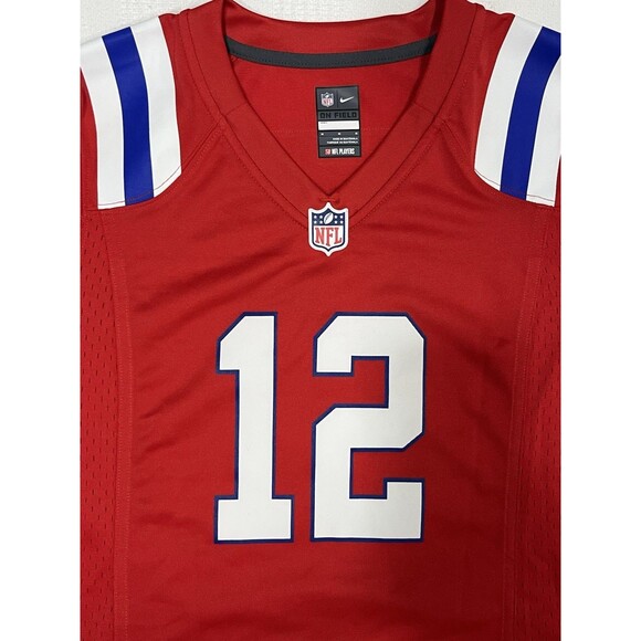 Nike Tom Brady New England Patriots Football Jersey #12 ALTERNATE RED Women’s M - Picture 3 of 5